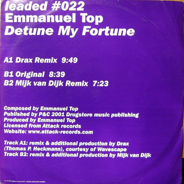 Emmanuel Top - Detune My Fortune |