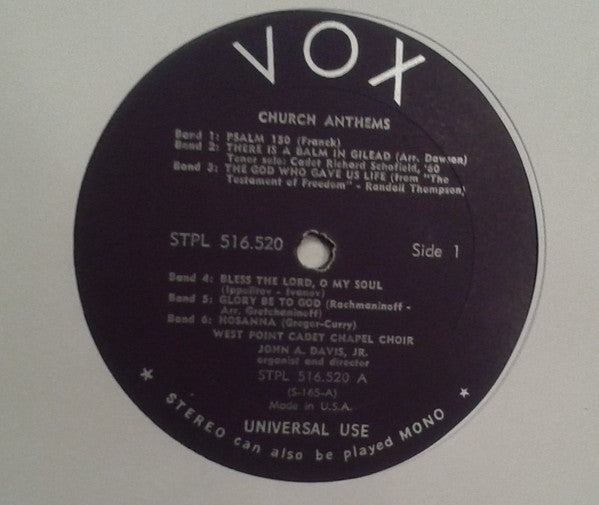 Church Anthems | Very Good Plus (VG+) Very Good (VG)