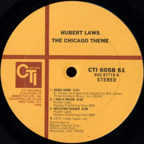 Hubert Laws - The Chicago Theme | Very Good Plus (VG+) Near Mint (NM)