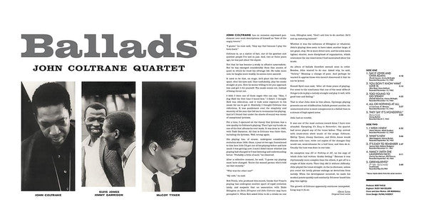 The John Coltrane Quartet Ballads DOL LP, Album, RE, 180 Mint (M) Mint (M)