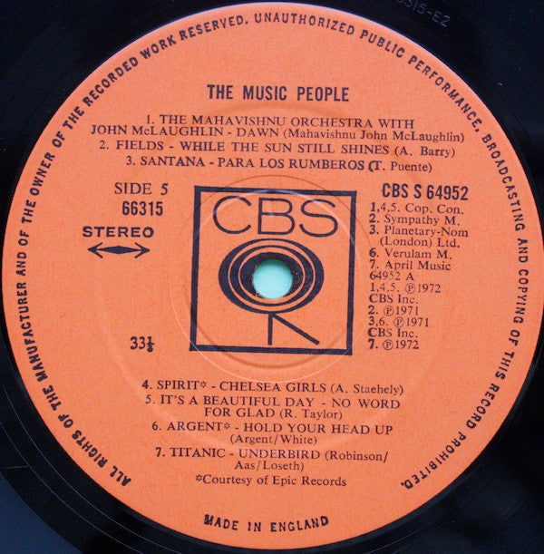 The Music People | Very Good Plus (VG+) Very Good Plus (VG+)