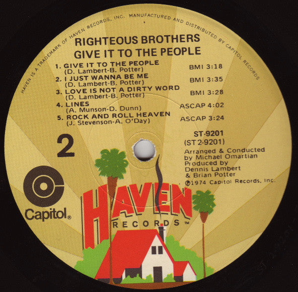 The Righteous Brothers - Give It To The People | Near Mint (NM) Near Mint (NM)