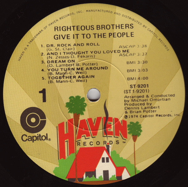 The Righteous Brothers - Give It To The People | Near Mint (NM) Near Mint (NM)