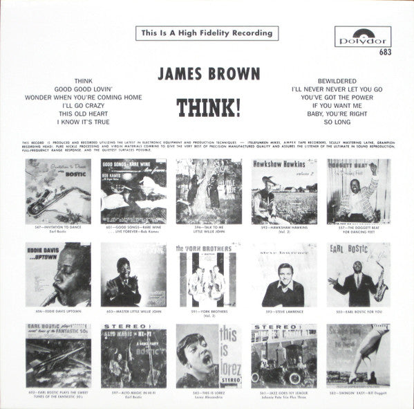 James Brown & The Famous Flames - Think! (VINYL) | Excellent+ (EX+) Excellent+ (EX+)