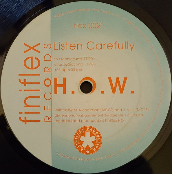 H.O.W. - Listen Carefully | Very Good Plus (VG+) Very Good Plus (VG+)
