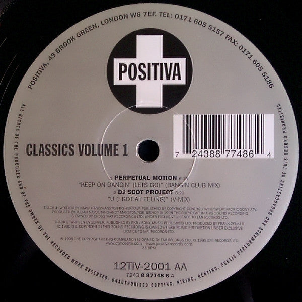 Various - Positiva Classics Volume 1 | Excellent (EX) Excellent (EX)