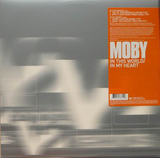 Moby - In This World / In My Heart | Excellent (EX) Excellent (EX)