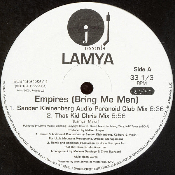 Lamya - Empires (Bring Me Men) (VINYL) | Near Mint (NM) Excellent (EX)
