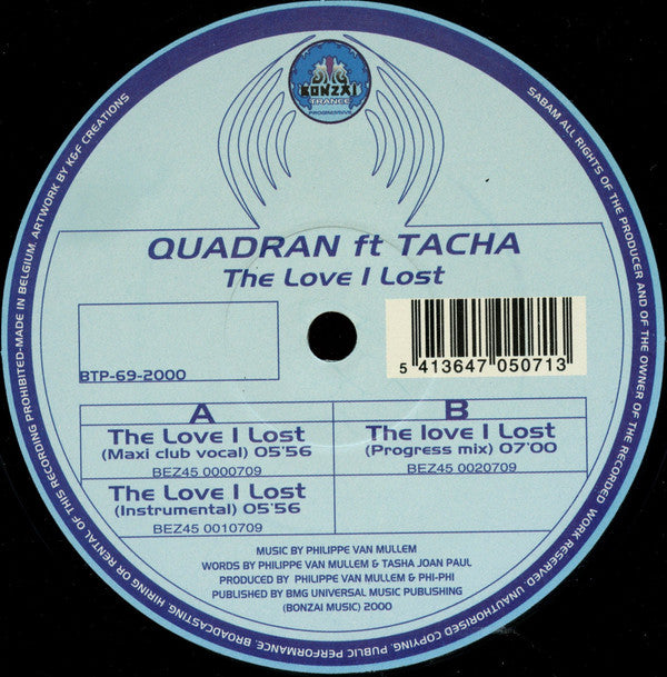 Quadran - The Love I Lost | Near Mint (NM) Near Mint (NM)