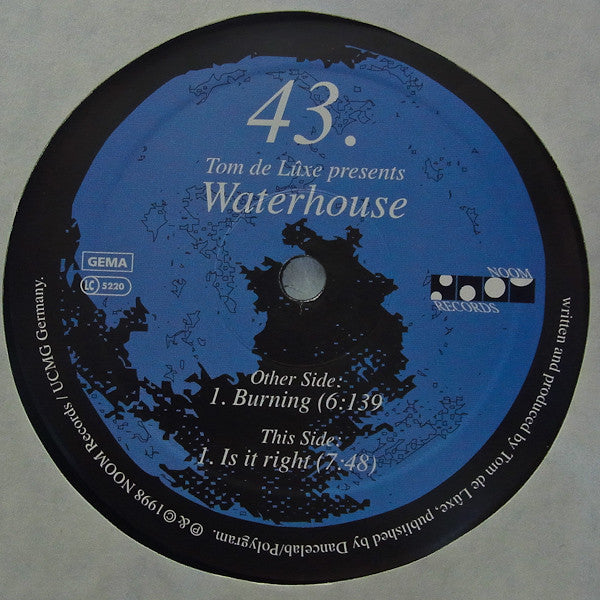 Tom De Luxe - Burning / Is It Right | Very Good (VG)