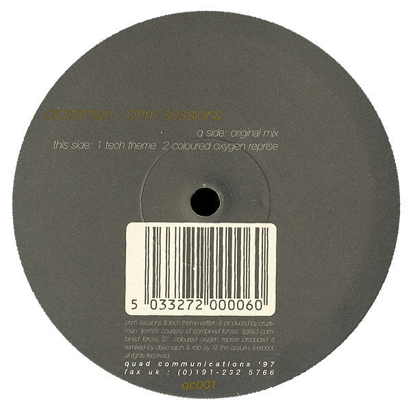 Cruzeman - Ohm Sessions (Mixes) | Very Good Plus (VG+) Very Good Plus (VG+)