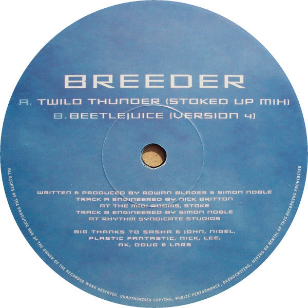 Breeder - Twilo Thunder | Very Good (VG) Fair (F)
