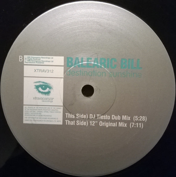 Balearic Bill - Destination Sunshine | Very Good (VG) Very Good Plus (VG+)