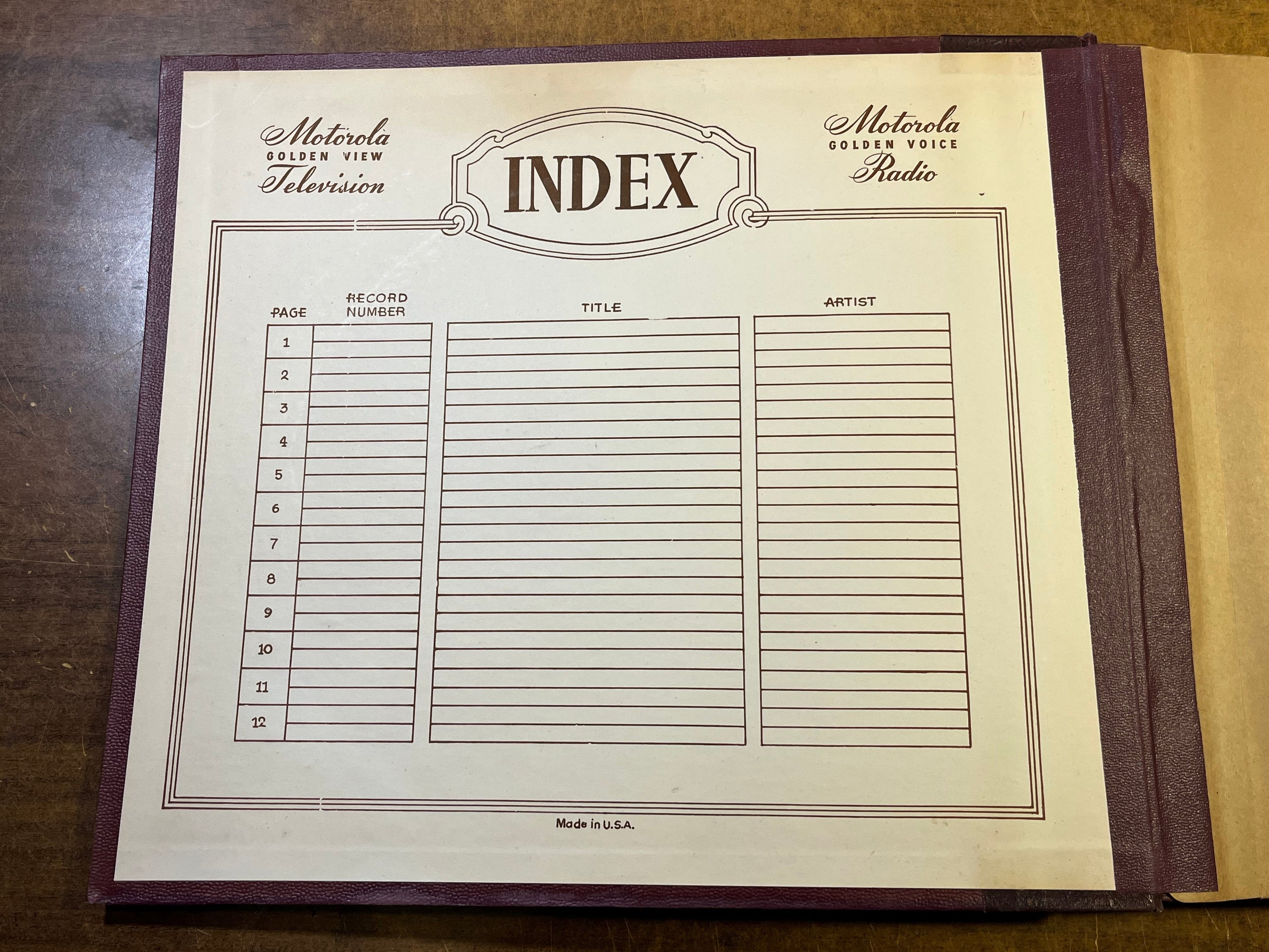 Va - 12 Page 12" 78RPM Record Book *NO WRITING* | Excellent (EX)