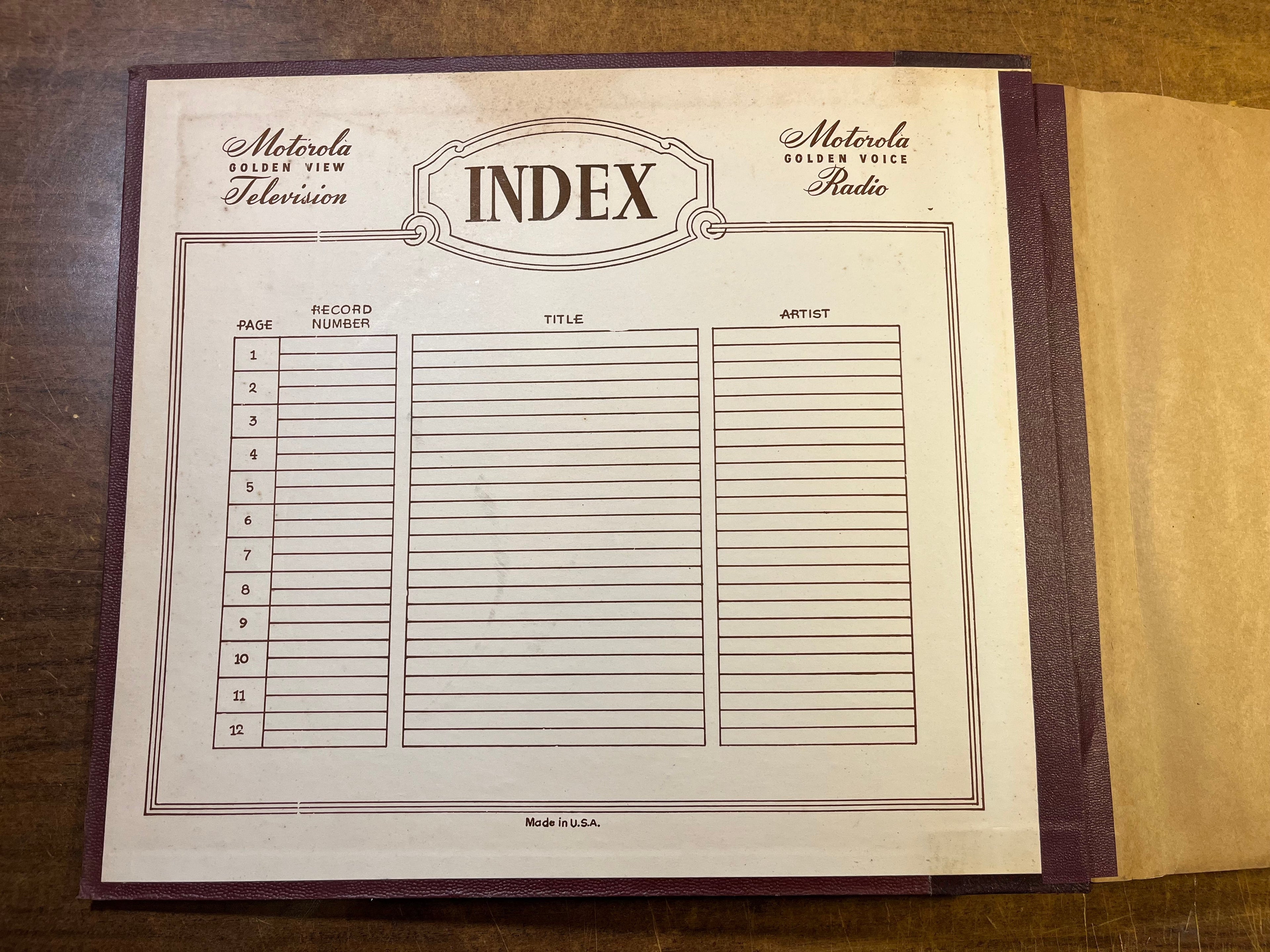Va - 12 Page 12" 78RPM Record Book *NO WRITING* | Excellent (EX)