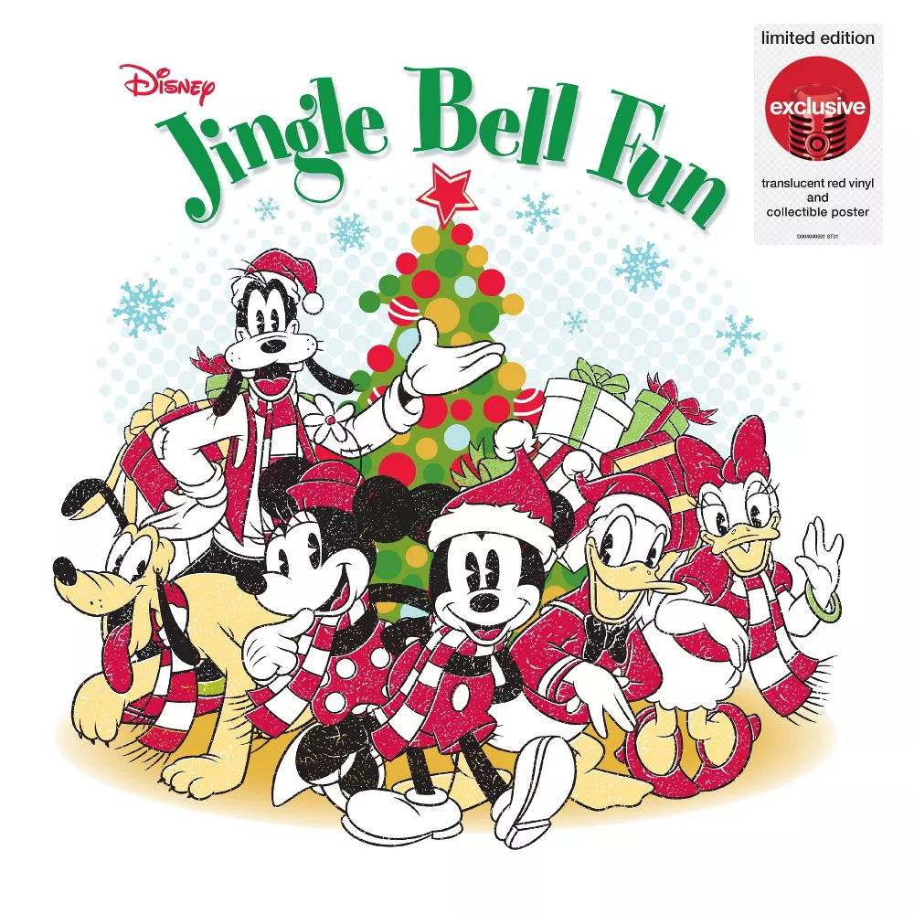 Disney Jingle Bell Fun (Limited Edition, Translucent Red Colored Vinyl, Collectible Poster) | Mint (M) Mint (M)