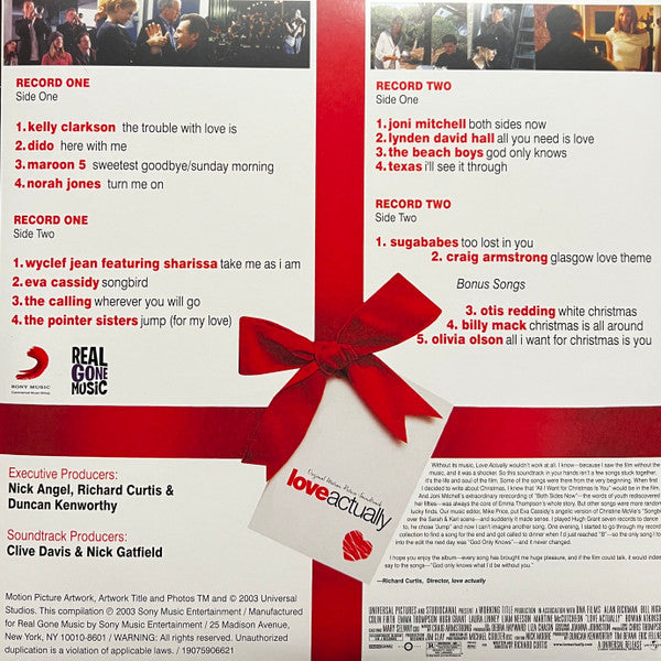 Love Actually (The Original Motion Picture Soundtrack) (2x CANDY CANE VINYL) | Mint (M) Mint (M)