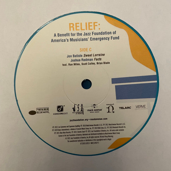 Relief A Benefit For The Jazz Foundation Of America's Musician's Emergency Fund | Mint (M) Mint (M)