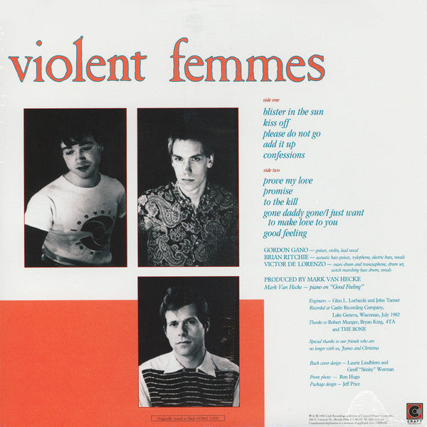 Violent Femmes Violent Femmes Craft Recordings LP, Album, RE, RM, 180 Mint (M) Mint (M)