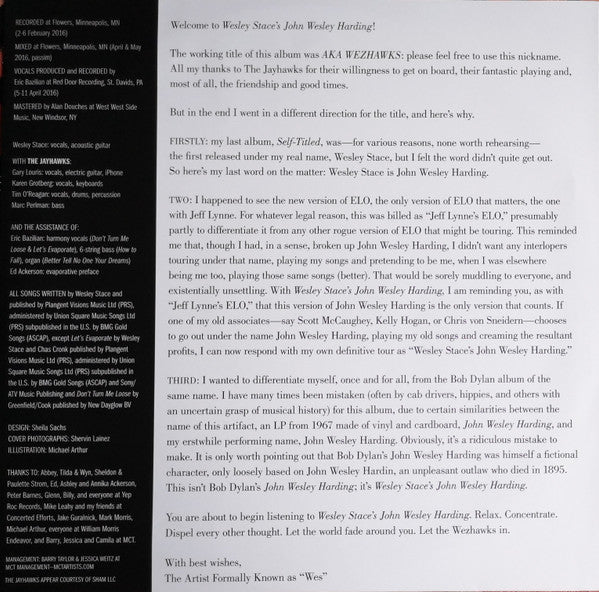 Wesley Stace's John Wesley Harding | Mint (M) Mint (M)