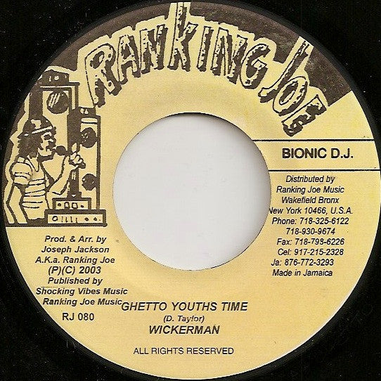 Wickerman - Ghetto Youths Time | Near Mint (NM) Generic