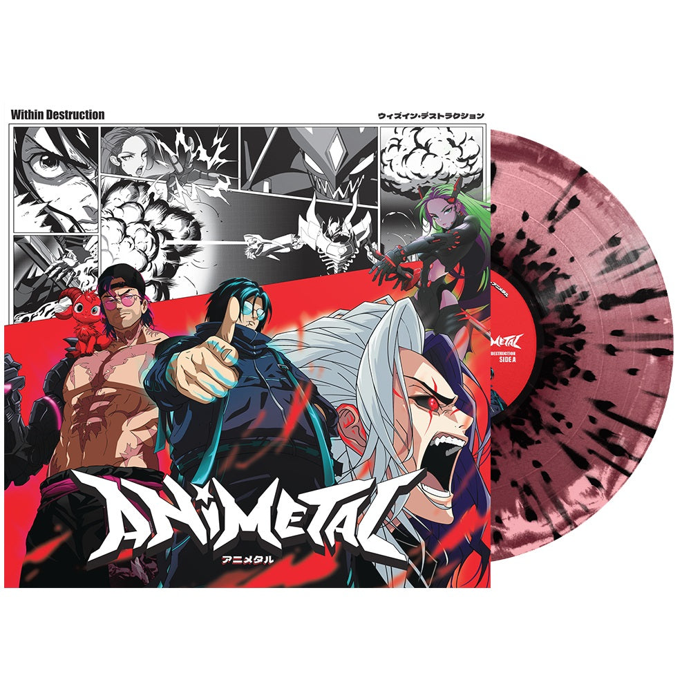 Within Destruction - Animetal (IEX, Limited Edition, Burgundy/ Pink & Black Splatter Colored Vinyl) | Mint Mint