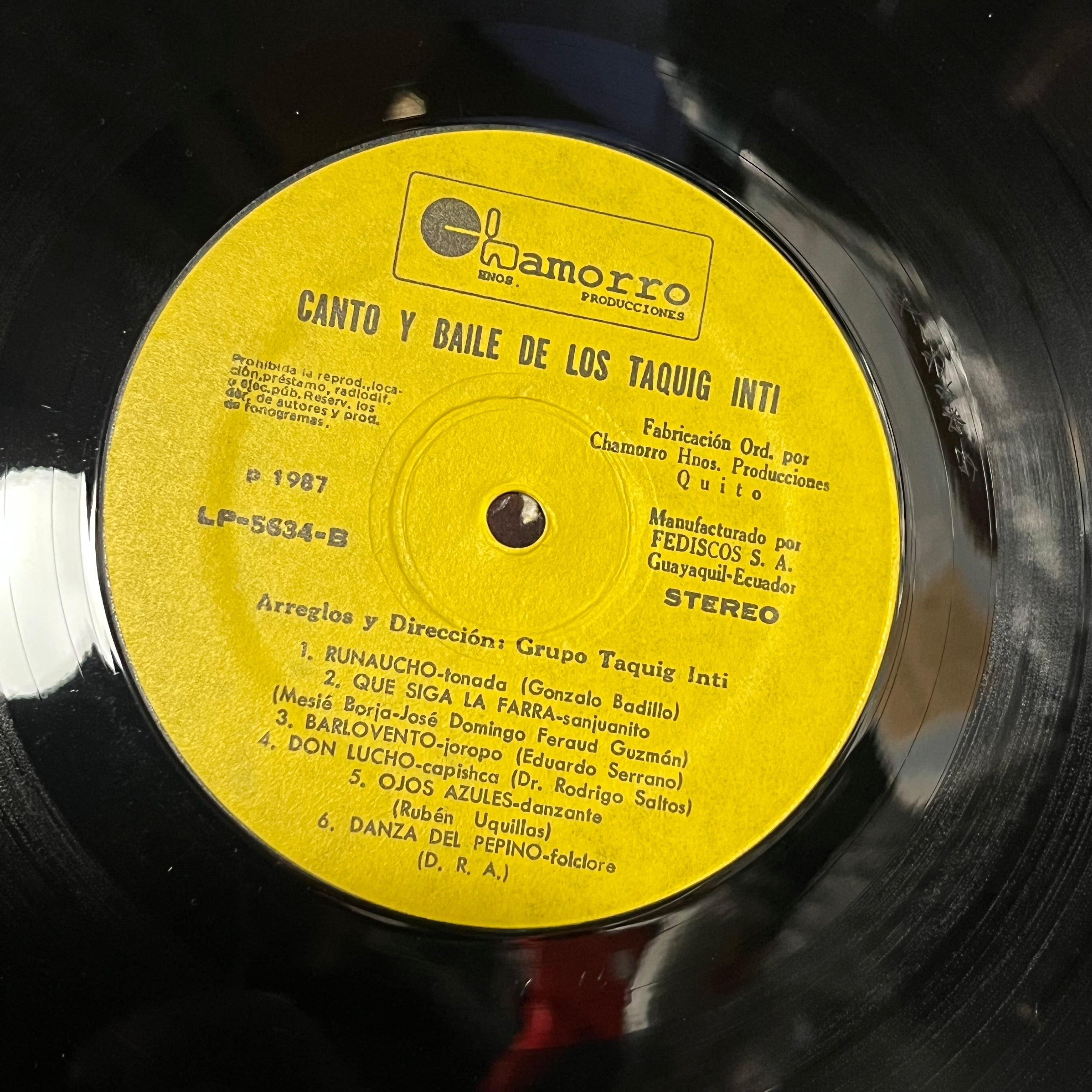 Canto & Baile De Los - Taquig Inti | Near Mint (NM) Near Mint (NM)