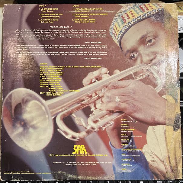 Alfredo "Chocolate" Armenteros - Dice (VINYL) | Very Good Plus (VG+) Very Good (VG)