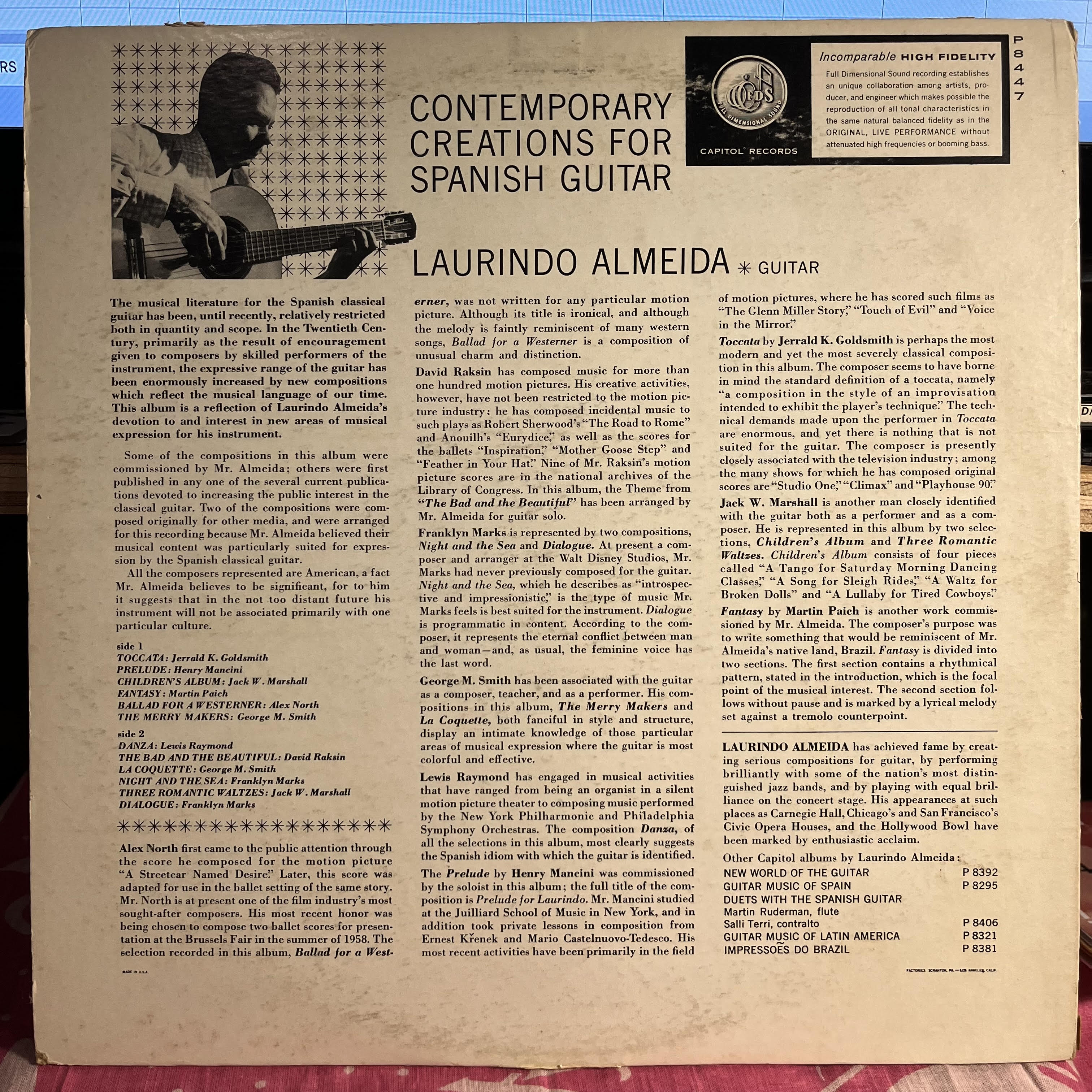 Laurindo Almeida - Contemporary Creations For Spanish Guitar | Very Good (VG) Excellent (EX)