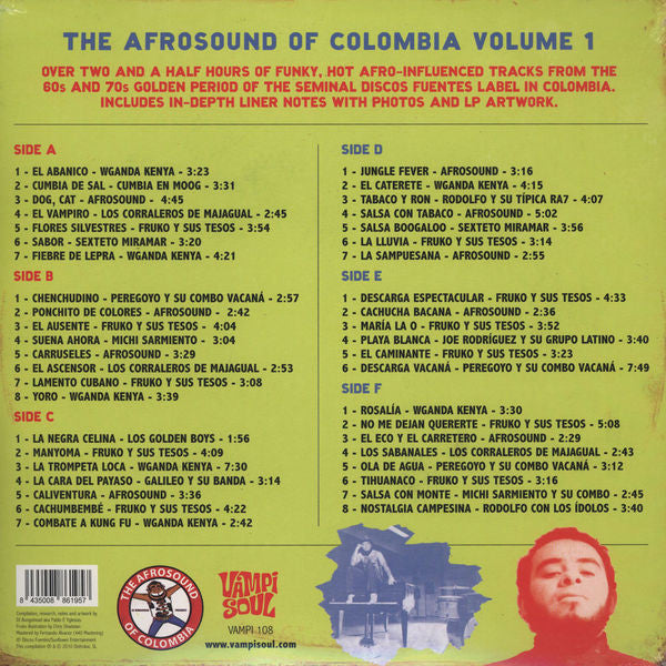The Afrosound Of Colombia Volume 1 *LIGHT CREASE*(3xVINYL) | Mint (M) Excellent+ (EX+)