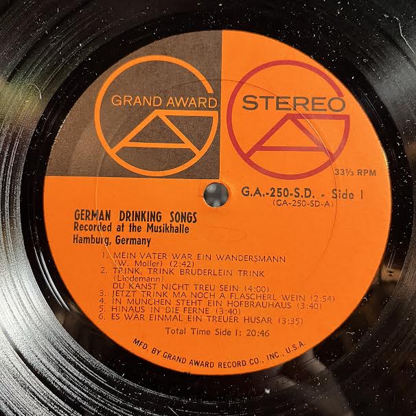 Various - German Drinking Songs (VINYL) | Near Mint (NM or M-) Near Mint- (NM-)