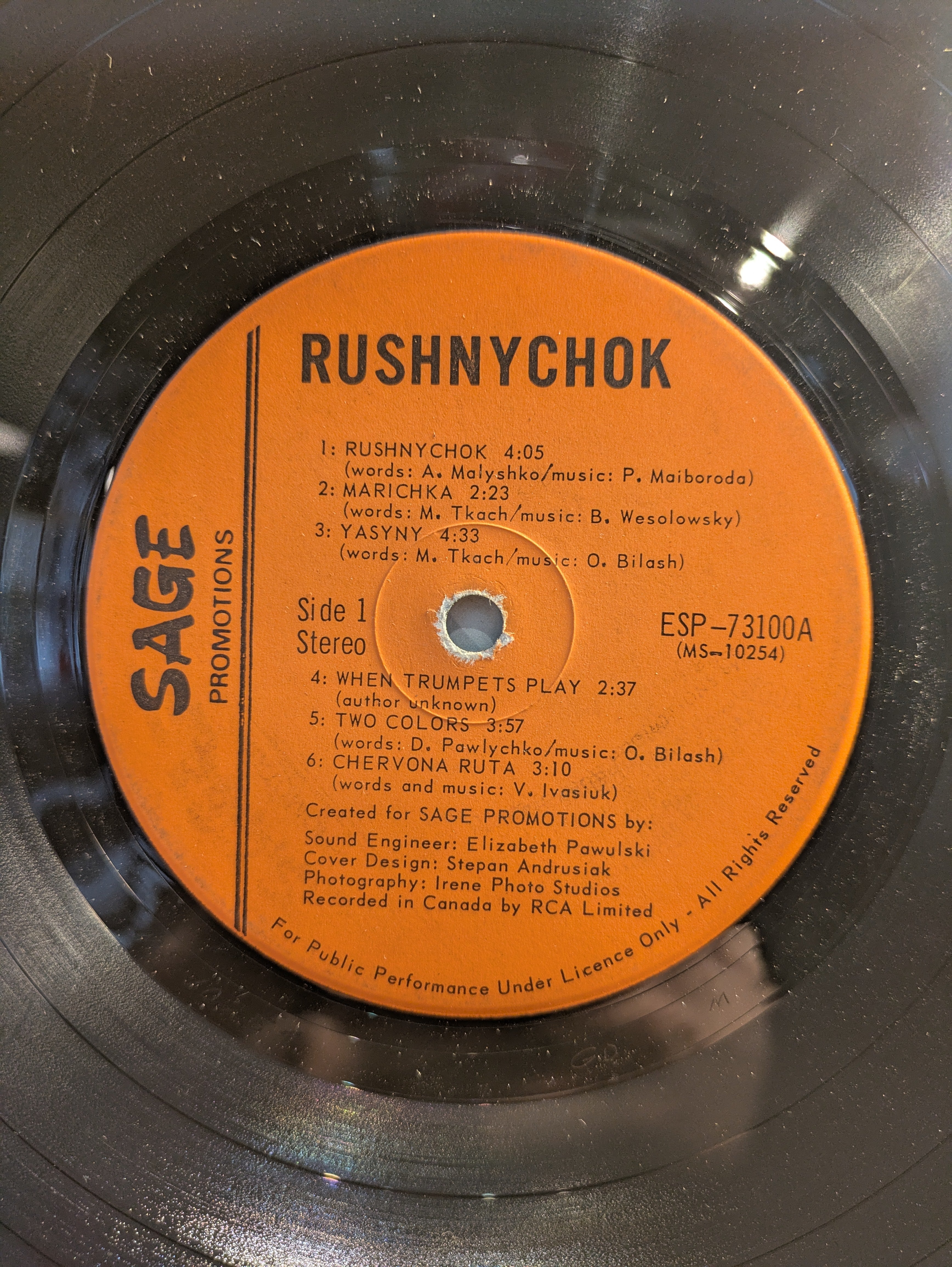 Rushnychok - Volume One (VINYL) | Very Good (VG) Excellent+ (EX+)